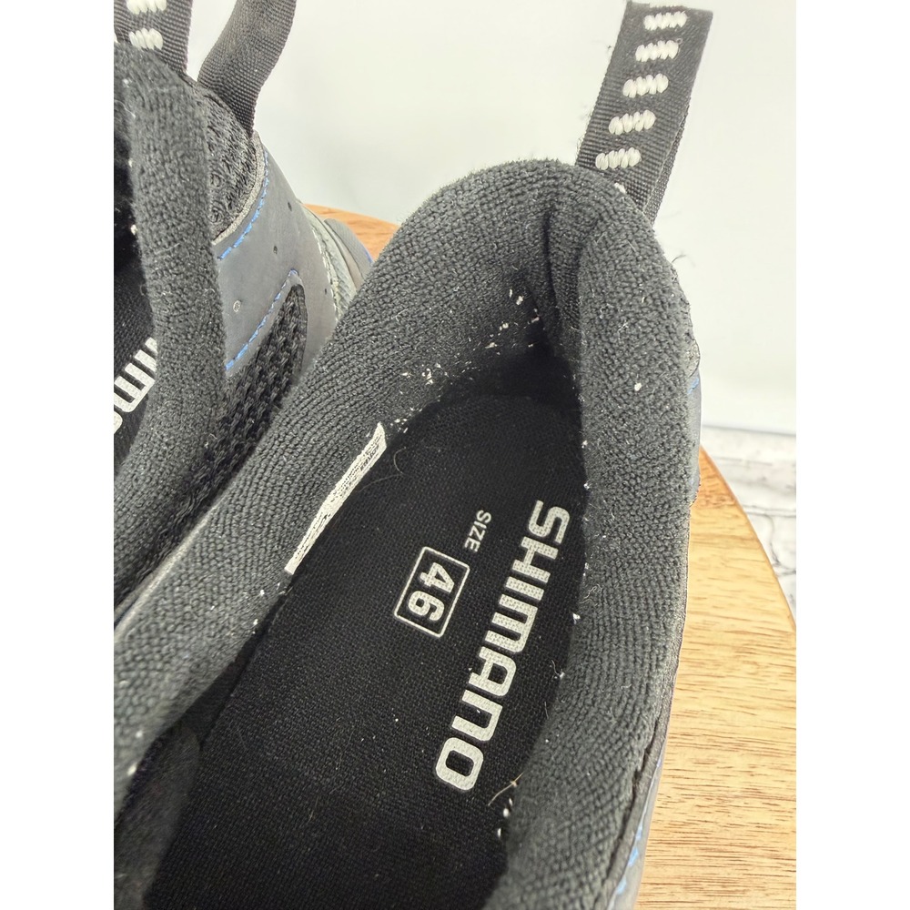 Shimano SH-MT33L Mens Mountain Bike Shoes Black Blue SPD EU 46 US 11.2 MTB - Picture 12 of 13